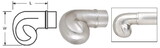 CRL HR15EBS Brushed Stainless End Scroll for 1-1/2