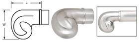 CRL HR15EBS Brushed Stainless End Scroll for 1-1/2" Tubing
