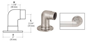 CRL HR15QBS Brushed Stainless Flush Wall Return for 1-1/2" Tubing