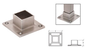 CRL HR15SYBS Brushed Stainless Square Full Flange for 1-1/2" Tubing