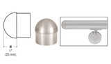 CRL HR20DBS Brushed Stainless Dome End Cap for 2