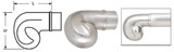 CRL HR20EBS Brushed Stainless End Scroll for 2