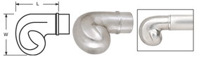CRL HR20EBS Brushed Stainless End Scroll for 2" Tubing