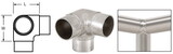 CRL HR20JBS Brushed Stainless 90 Degree Side Outlet Elbow for 2