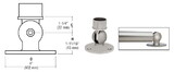 CRL HR20PFBS Brushed Stainless Adjustable Flange for 2