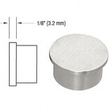 CRL HRH15ECBS Brushed Stainless Flat End Cap for 1-1/2