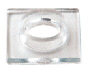 CRL HW060 Clear 3/4" Outside Diameter Square Washer with Sleeve
