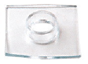 CRL HW062 Clear 1-1/4" Outside Diameter Square Washer with Sleeve