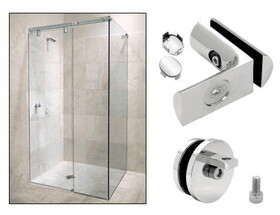 CRL Hydroslide 90 Degree Wall-to-Glass Sliding Shower Door Accessory Kit