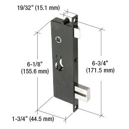 CRL K5064 Screen and Storm Door Mortise Lock Insert with 6-3/4" Mounting Holes