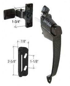 CRL K5079 Colonial Screen and Storm Door Push Button Latch with 1-3/4" Screw Holes