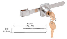 CRL KV965 Chrome Plated "Pick-Proof" Sliding Glass Door Lock