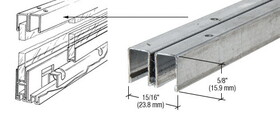 CRL KV993 Zinc Plated Steel Roll-Ezy Upper Channel Track Assembly - 144"