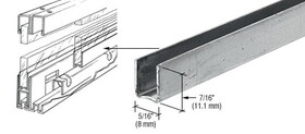 CRL KV995 Zinc Plated Steel Roll-Ezy Shoe for Glass Doors - 144"