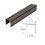CRL L10MBL Matte Black U-Channel Cap for 21.52 mm Glass- 3 m Long