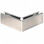 CRL L6890BS Brushed Stainless 12" Mitered 90 Degree Corner Cladding for L68S Series Laminated Square Base Shoe, Price/Set