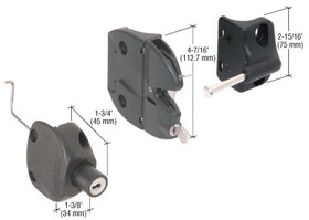 CRL LLA2RBL Black Lokk-Latch&#174; "Series 2" for Round Post