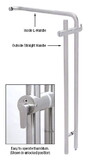 CRL Stainless Hand LLPA Series Locking Ladder Pull - Straight Exterior
