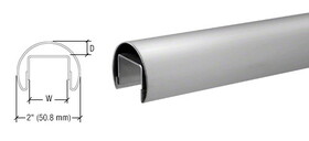 CRL 50.8 mm Premium Cap Rail for 21.52 or 25.52 mm Glass - 3 m Long