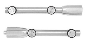 CRL LS5BS Brushed Stainless Laguna Series Standard Top and Bottom Pivot Rod Set