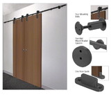 CRL LSWMADTMBL Matte Black Laguna Sliding Door Hardware Adaptor Kit for Wood Doors