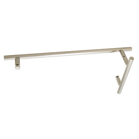CRL LTB6X18BN Brushed Nickel 6" x 18" LTB Combo Ladder Style Pull and Towel Bar