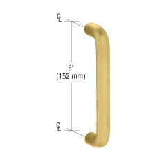 CRL M16363 3/4" Polished Brass Diameter Solid Pull Handle - 6" (152 mm)
