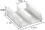 CRL M6059 1-7/16" White Wide Tub Enclosure Sliding Door Bottom Guide, Price/Package