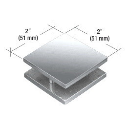 CRL 2" x 2" Square Mall Front Clamp