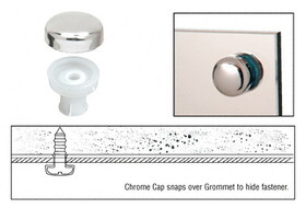CRL MG40 Mirror Grommets with Chrome Caps