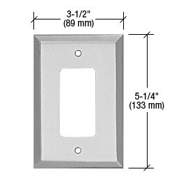 CRL Single Designer Metal Mirror Plate