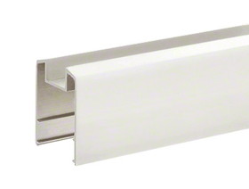 CRL MR2DW Sky White 200, 300, 350 and 400 Series 241" Long Horizontal Double Glass Mid-Rail