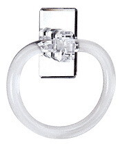 CRL Clear Acrylic Mirrored Towel Ring