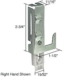 CRL N6549 Bottom Wardrobe Door Guide for Acme