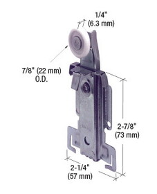CRL N6550 7/8&#034; Nylon Bi-Pass Wardrobe Roller for Acme