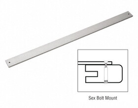 CRL P011110036 36" Satin Aluminum Extruded Aluminum Door Bumper Bars