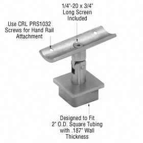 CRL Stainless 2" Square Post P-Series Swivel Standoff Saddle