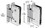 CRL P1N337CH Polished Chrome Pinnacle 337 Series Adjustable Wall Mount Full Back Plate Hinge, Price/Each