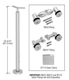 CRL Stainless 36" P7 Series 135 Degree Angle Post Railing Kit No Fittings