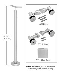 CRL Stainless 42" P7 Series 135 Degree Angle Post Railing Kit No Fittings