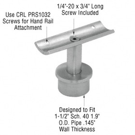 CRL Stainless 1.9" Round Post P-Series 180 Degree Fixed Standoff Saddle