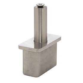 CRL P9VFBS Brushed Stainless 1" x 2" Round Post Vertically Adjustable Post Cap for Saddles