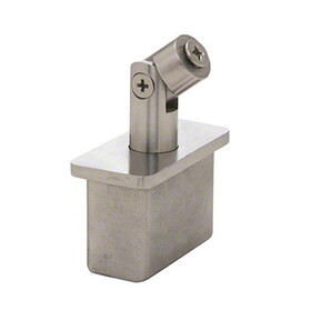 CRL P9VSBS Brushed Stainless 1" x 2" Vertically Adjustable Post Cap for Saddles