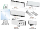 CRL PHE6LA Satin Anodized European Patch Door Kit for Double Doors for Use with Fixed Transom - With Lock