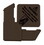 CRL PL4BRZ Bronze 5/16" Plastic Square Cut Screen Corner with Warning, Price/100 Each