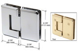 CRL 180 Degree Glass-to-Glass Plymouth Series Hinge