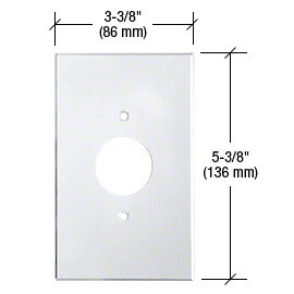 CRL PMP114 Clear Single Plug 1-3/8" Hole Acrylic Mirror Plate