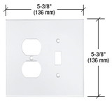 CRL PMP204 Clear Duplex Toggle Combo Acrylic Mirror Plate