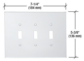 CRL PMP301 Clear Triple Toggle Acrylic Mirror Plate