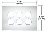 CRL PMP303 Clear Triple Duplex Acrylic Mirror Plate